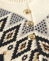 Pull intarsia Fair Isle pour filles - Pays des merveilles d'hiver