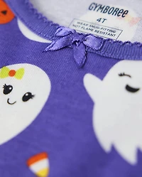 Girls Ghost Snug Fit Cotton Pajamas