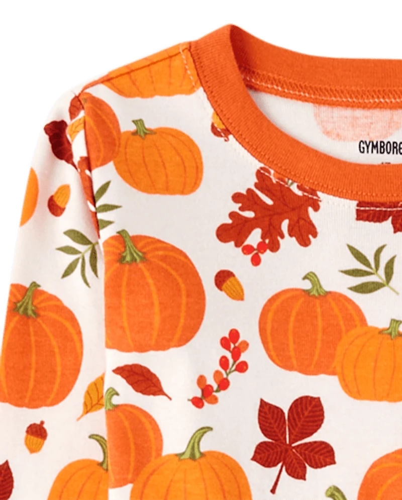 Pyjama en coton ajusté à motif citrouille pour enfants