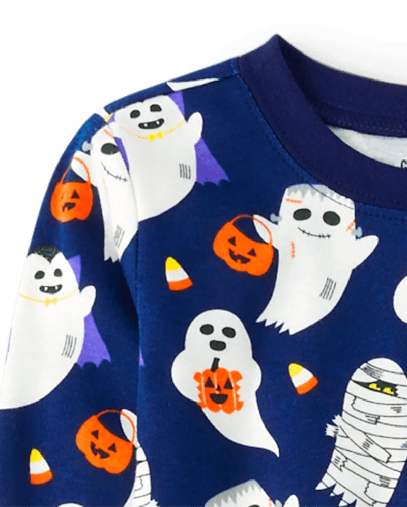 Boys Ghost Snug Fit Cotton Pajamas
