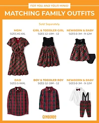 Mens Matching Family Plaid Poplin Button Up Shirt - A Royal Christmas