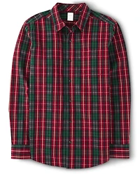 Chemises à carreaux assorties pour hommes - Un Noël royal