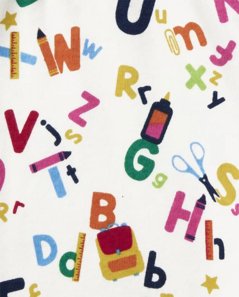 Girls Alphabet Leggings - Apple Orchard