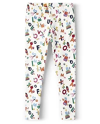 Leggings alphabet pour filles - Verger de pommiers