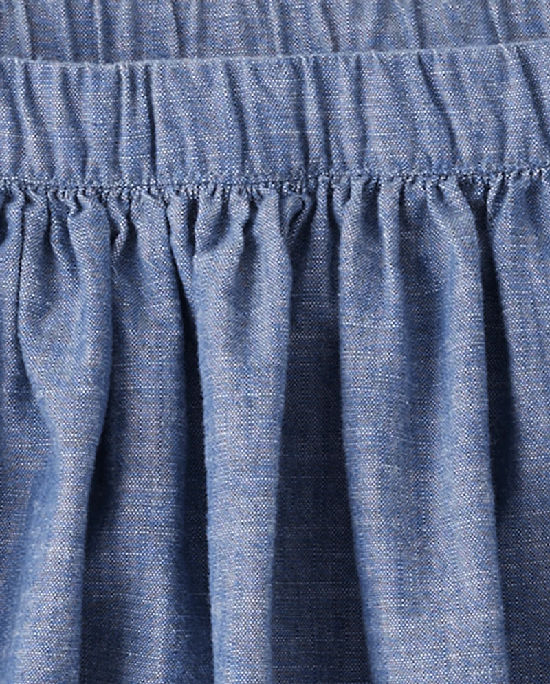 Jupe-short en chambray Ric Rac pour fille - Verger de pommiers