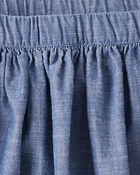 Jupe-short en chambray Ric Rac pour fille - Verger de pommiers