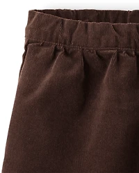 Girls Embroidered Floral Corduroy Skort - Happy Harvest