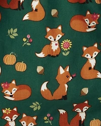 Jupe-short en flanelle à motif Renard pour filles - amical