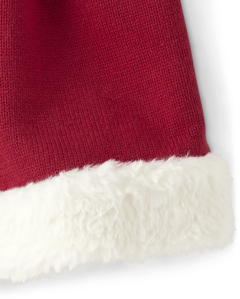 Jupe pull en fausse fourrure pour fille - Un Noël royal