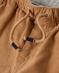 Boys Corduroy Pull On Roll Cuff Pants