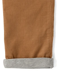 Boys Corduroy Pull On Roll Cuff Pants