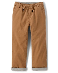Pantalon en velours côtelé à revers pour garçon