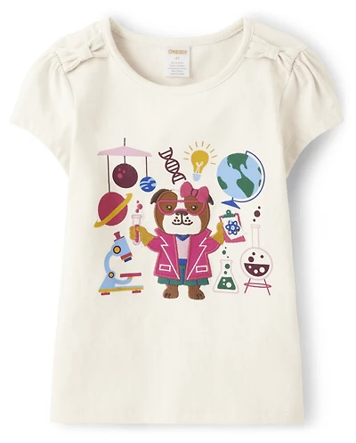 Haut brodé scientifique pour filles - École préparatoire