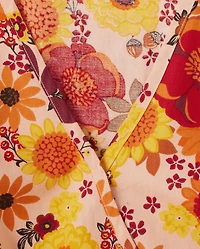 Womens Mommy And Me Floral Flannel Tiered Dress - Happy Harvest