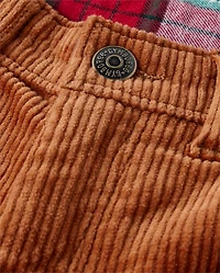Boys Corduroy Roll Cuff Pants - Christmas Cabin