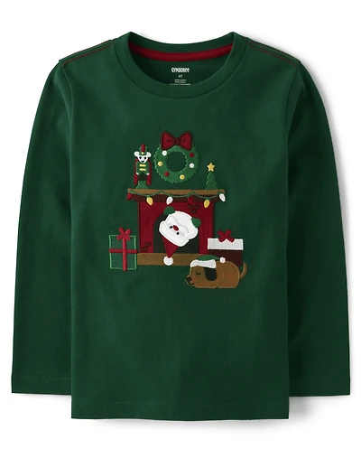 Haut brodé Père Noël pour garçon - Casse-Noisette