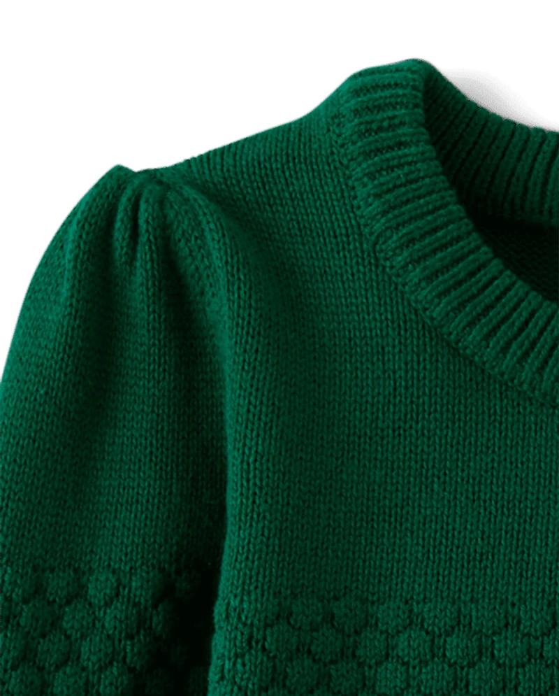 Pull à nœud papillon pour fille - Cabane de Noël