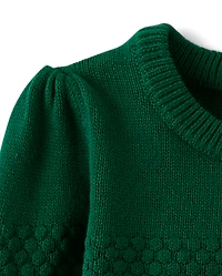 Pull à nœud papillon pour fille - Cabane de Noël