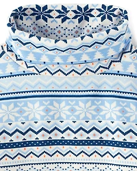 Col roulé à motif flocons de neige pour filles
