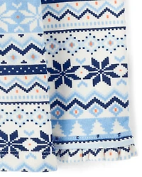 Col roulé à motif flocons de neige pour filles