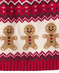 Jupe-pull à motif pain d'épice intarsia pour fille - Holiday Express