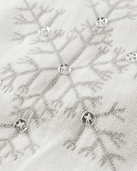 Pull brodé flocons de neige pour fille - Douce Nuit
