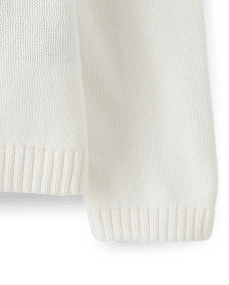 Pull brodé flocons de neige pour fille - Douce Nuit
