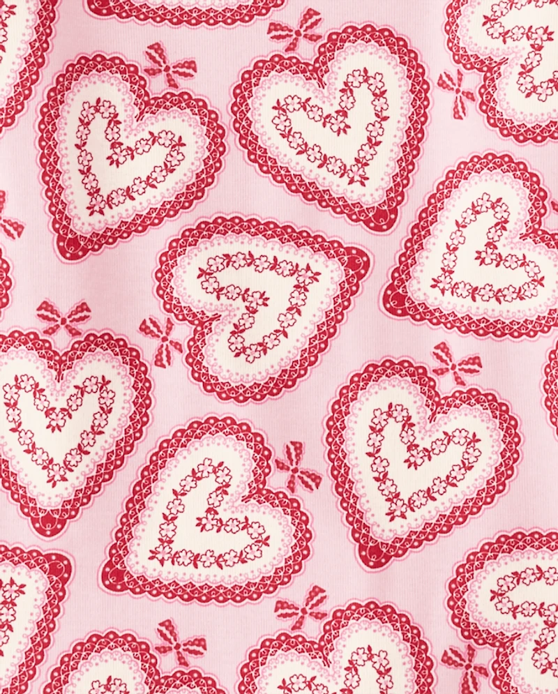 Haut en dentelle à cœur pour fille - Adorable la Saint-Valentin