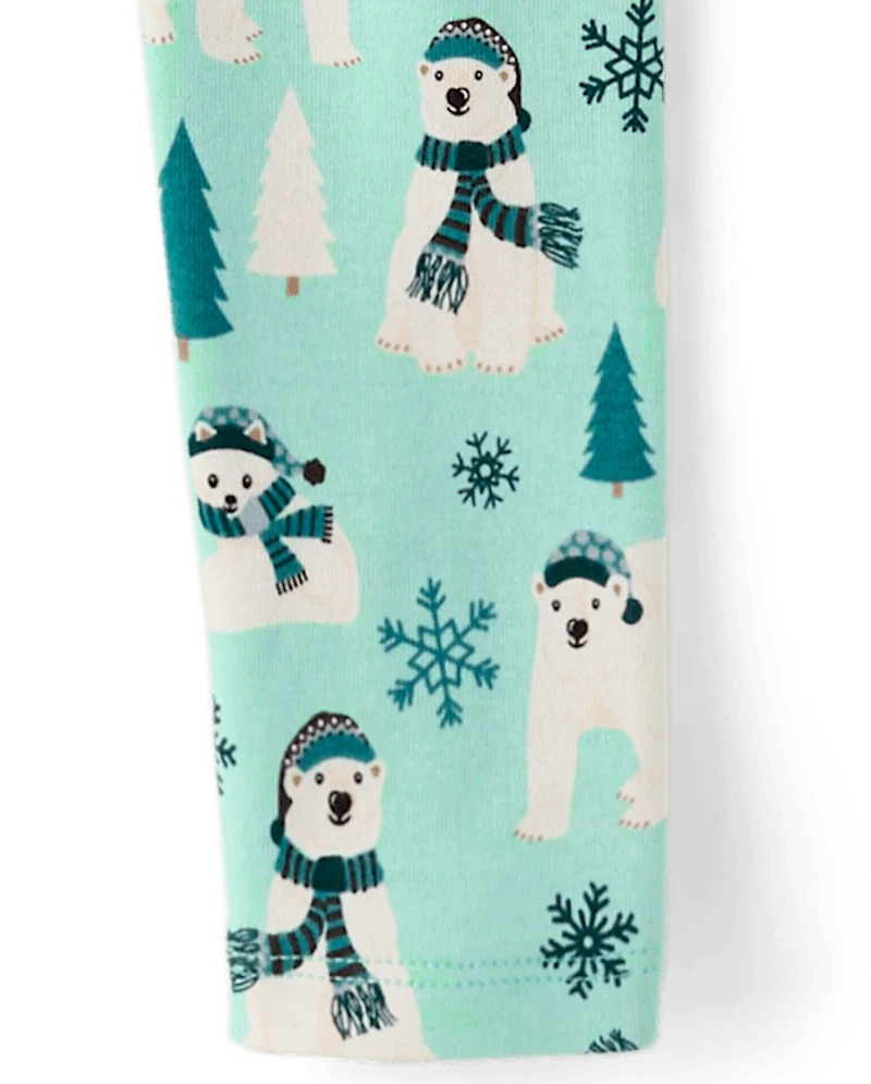 Girls Polar Bear Leggings - Nordic Adventure