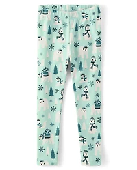 Girls Polar Bear Leggings - Nordic Adventure