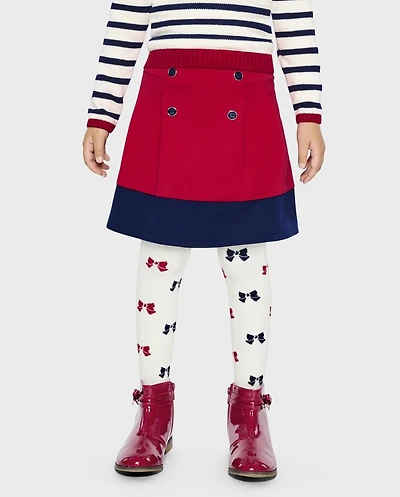 Girls Colorblock Ponte Skort - Parisian Chic