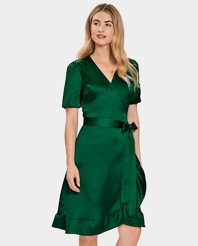 Womens Mommy And Me Ruffle Wrap Dress