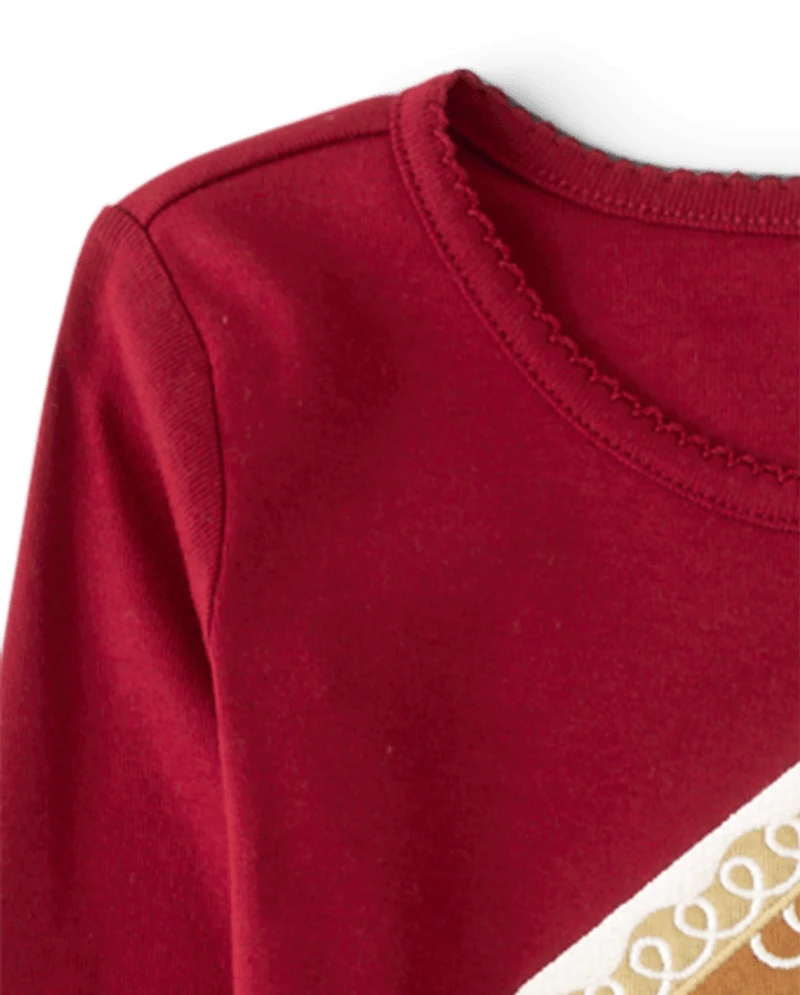 Pyjama en coton ajusté motif pain d'épice pour filles