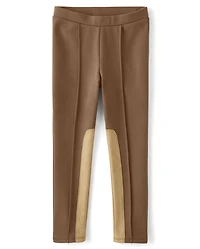 Girls Pintuck Ponte Jeggings - Rustic Ranch