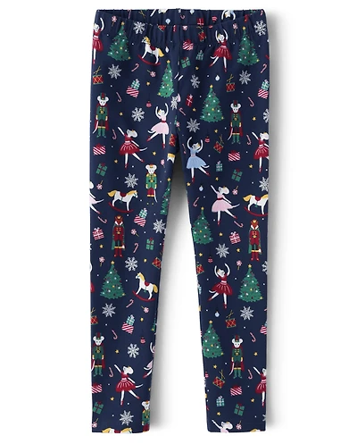 Girls Ballerina Cat Leggings - Nutcracker