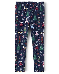 Girls Ballerina Cat Leggings - Nutcracker