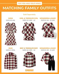 Mens Matching Family Plaid Button Up Shirt - Christmas Cabin