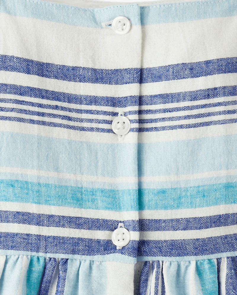 Robe rayée à volants pour fille - Bon Voyage