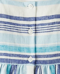 Robe rayée à volants pour fille - Bon Voyage