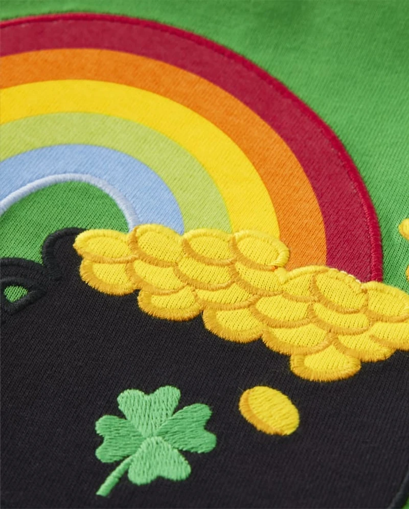 Boys Embroidered Rainbow Top - Little Leprechaun