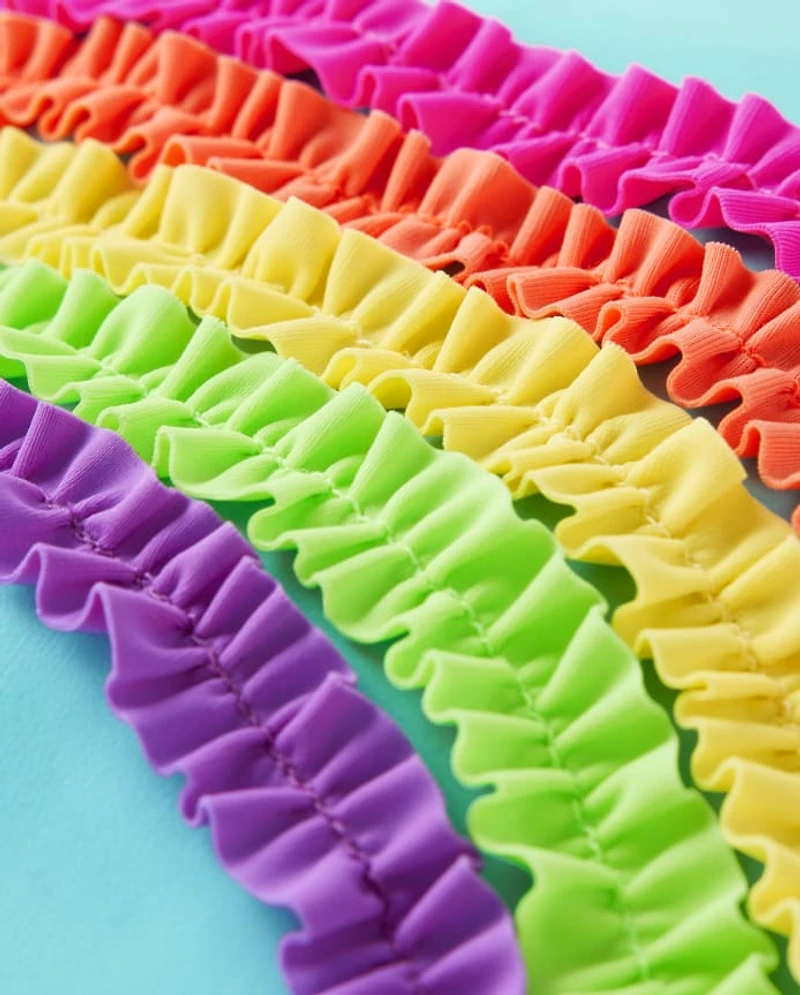 Girls Ruffle Rainbow One Piece Swimsuit - Swim