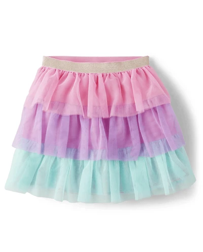 Girls Colorblock Tiered Tutu Skirt - Birthday Boutique
