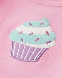 Girls Embroidered Cupcake Tutu Dress - Birthday Boutique