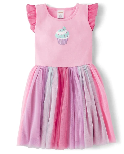 Robe tutu brodée cupcake pour fille - Boutique d'anniversaire