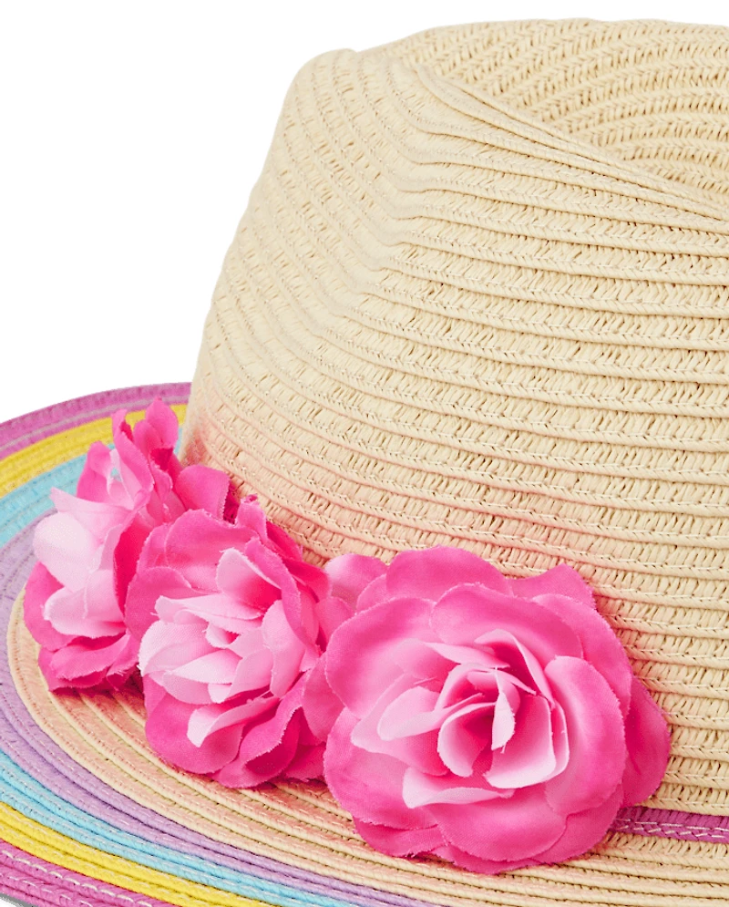 Girls Flower Sun Hat - Splish-Splash