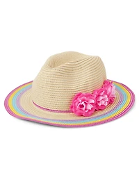 Girls Flower Sun Hat - Splish-Splash