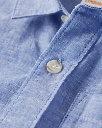 Kids Linen-Blend Button Up Shirt