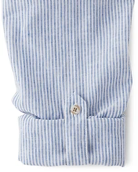 Chemise boutonnée rayée en lin mélangé « Papa et moi » pour homme