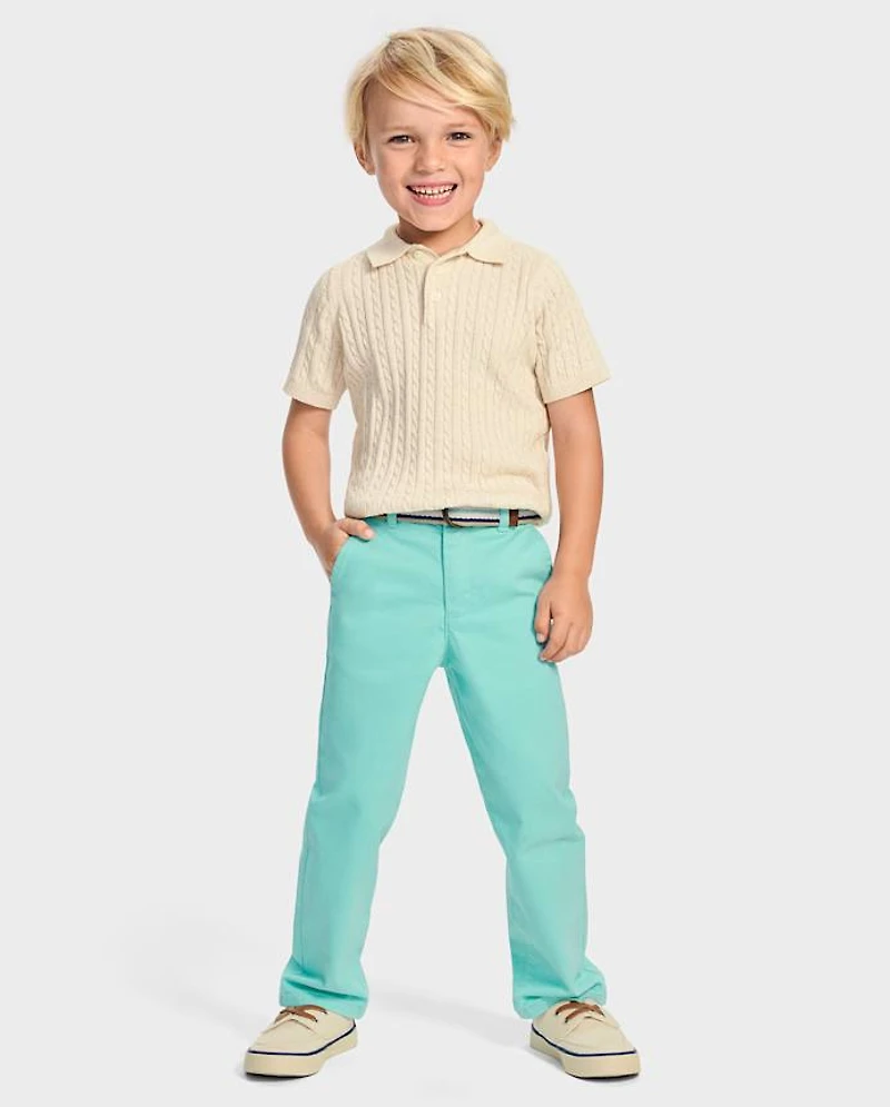 Boys Belted Chino Pants - Spring Celebrations
