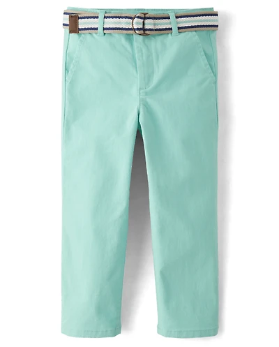 Boys Belted Chino Pants - Spring Celebrations